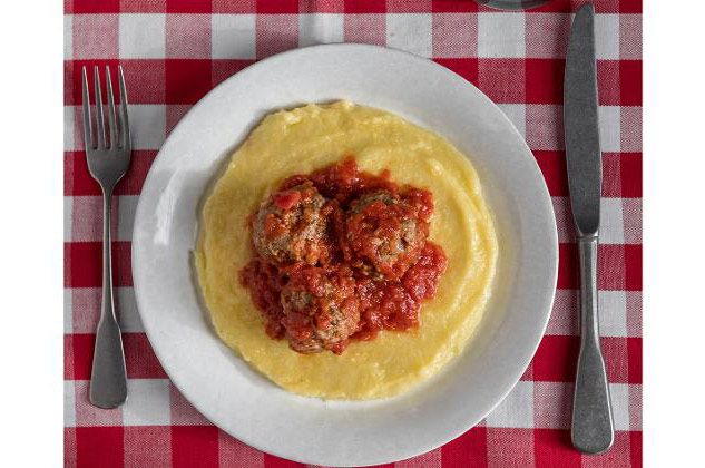 Turkey Meatballs with Polenta