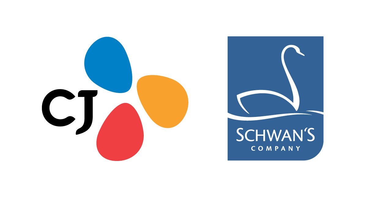 CJ and Schwan's Company logos sit next to each other