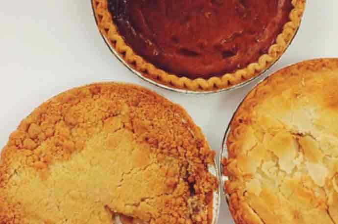 Instagram photo from Rachael Ray Magazine: two people cut Mrs. Smith's pies